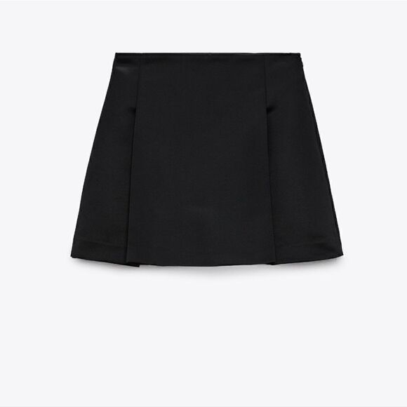 ZARA SATIN EFFECT SKORT NWT - Picture 2 of 5